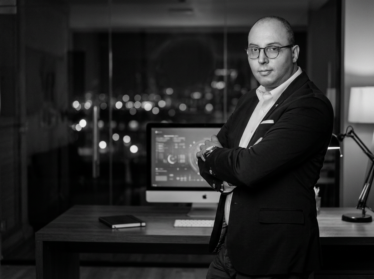 Frank Gheri, fondatore di Digital Formula, nel suo studio